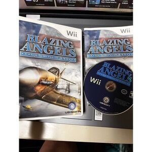 017-012 Blazing‎ Angels: Squadrons of WWII (Nintendo Wii, 2007) With Manual CIB